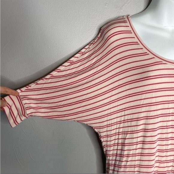 CABI 5750 Tickled Tee Summer Stripe Pink Shirt Top Size XS Dolman Comfy Soft - Picture 3 of 8